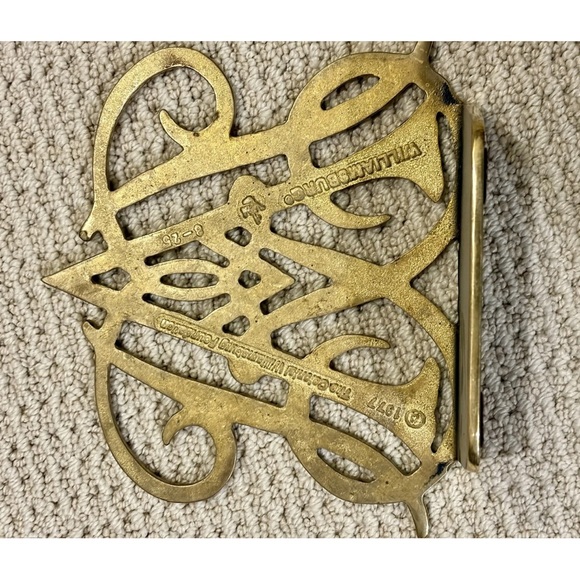 Virginia Metalcrafters Queen Anne Solid Brass Bookends - Picture 3 of 4